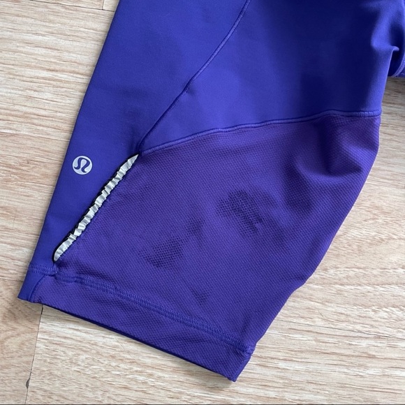 Lululemon polka dot purple biker short and shirt set - Picture 8 of 12